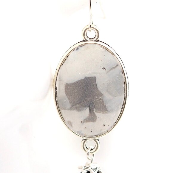 Double Marble Earrings - Picture 2 of 5